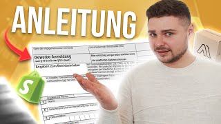 Gewerbe für Dropshipping anmelden  Komplett Anleitung [upl. by Nedac473]