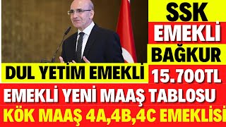 4A4B4C SSK BAĞKUR EMEKLİ MAAŞLARINA 15000TL EYLÜL EK ZAMLAR MAAŞ TABLOSU VAR YENİ MAAŞ LİSTESİ [upl. by Baalman]