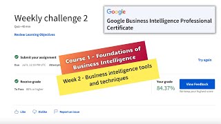 foundations of business intelligence coursera week 2 quiz answers  Google Business Intelligence [upl. by Ellennej462]