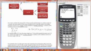 Using the TI84 to Find a Confidence Interval for a Population Mean ZInterval and TInterval [upl. by Battista827]