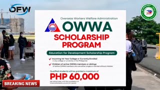 🔴OWWA SCHOLARSHIP PROGRAM 2025  DEADLINE APPLICATION NOV 29 2024  GOOD NEWS [upl. by Alimrahs]