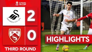 Patino Volley Rounds Off Win  Swansea 20 Morecambe  Highlights  Emirates FA Cup 202324 [upl. by Annoif]