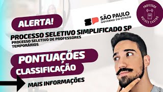 Processo Seletivo Simplificado de professores SP Pontuação e modo de classificação [upl. by Aneehsram]