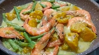 ginataang sitaw at kalabasa with shrimpginataang sitaw recipe [upl. by Bernita]