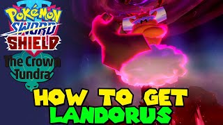 How to get LANDORUS in Crown Tundra Pokemon Sword amp Shield DLC Legendary Pokemon [upl. by Amarette611]