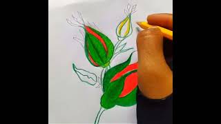 rose flower drawing \\ flower drawing pencil \\ how to draw a rose easy way [upl. by Ange]