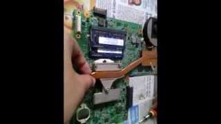 Dell Inspiron N5010 OVERHEATING FIX  Applying THERMAL PASTE under heatsink [upl. by Arriec535]