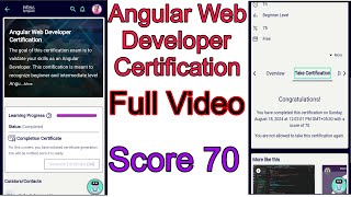 Angular Web Developer Certification Assessment  Infosys Springboard [upl. by Sardella97]