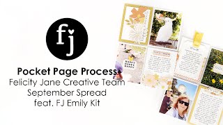 Pocket Page Process  Felicity Jane Creative Team  September Spread feat FJ Emily Kit [upl. by Kenleigh258]