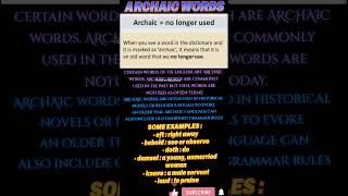 ARCHAIC WORDS viralvideo youtubeshorts [upl. by Eustasius]