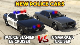 GTA 5 ONLINE  POLICE STANIER VS UNMARKED CRUISER BEST NEW POLICE CAR [upl. by Nonez]