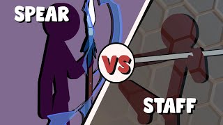 Supreme Duelist Stickman FIGHT Animation SPEAR vs STAFF [upl. by Trey]