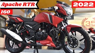 New TVS Apache RTR 160 2V Fi BS6 2022 😱 Matte Red  Detailed Review  New Changes  New Price😱 [upl. by Brocky]