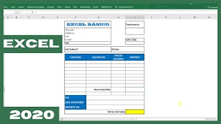 COMO HACER UNA FACTURA EN EXCEL PASO A PASO [upl. by Aleafar]