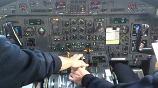 Widerøe Dash 8103 LNWIF takeoff from Tromsø Airport from the cockpit [upl. by Ingeborg944]