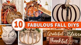 EASY FALL DOLLAR TREE DIYS 2024  High End Dollar Tree Fall Decor [upl. by Ayifas]