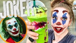 Trying Starbucks JOKER FRAPPUCCINO [upl. by Milissent]