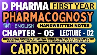 Cardiotonics  Ch05L2  Pharmacognosy Notes  D Pharma First Year dpharma notes pharmacognosy [upl. by Becker]