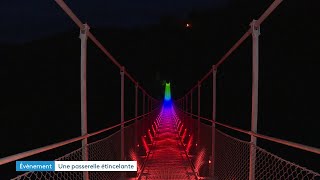 Une passerelle étincelante à Mazamet dans le Tarn [upl. by Kealey86]