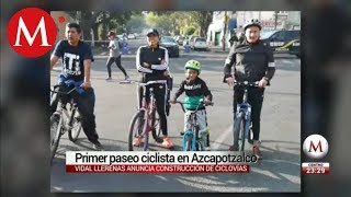 Primer paseo ciclista en Azcapotzalco [upl. by Cower]