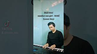 number one girl  ROSÉ piano karaoke lower key foryou piano rose rosé karaoke [upl. by Eceinert686]