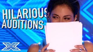 JUDGES Cant Stop LAUGHING on The X Factor  X Factor Global [upl. by Nirmak]