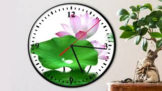 ASMR Video for sleep and Relaxing  Lotus Wall Clock Ticking sounds [upl. by Atillertse136]