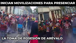 INICIAN MOVILIZACIONES PARA PRESENCIAR LA TOMA DE POSESIÓN DE BERNARDO ARÉVALO GUATEMALA [upl. by Harv942]