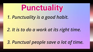 10 Lines on Punctuality in English  Short Essay on Punctuality  Ashwins World [upl. by Atsira160]