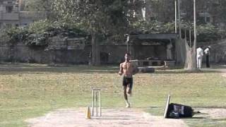 Front View of fast Bowling in Slow Motion [upl. by Ainekahs361]