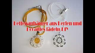 Tutorial 20 ⛓️🔗 Kettenanhänger aus Perlen und Rocailles fädelnSchmuck selber machenDIY 🫧🩷 [upl. by Eidoj384]