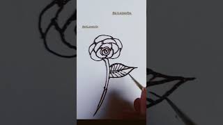 Beautiful Rose mehandi design ytshorts viralvideo viralsong rosé artandcraft [upl. by Ahtabbat]