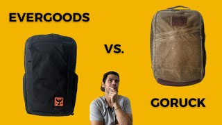 Evergoods CTB26 vs Goruck Heritage GR2 26L Comparison  Best Minimal Travel Backpack 2023 [upl. by Trebreh]