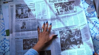 ASMR Relaxing Newspaper Page Turning [upl. by Gladi238]