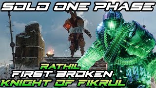 Solo One Phase Rathil First Broken Knight Of Fikrul  Warlords Ruin Destiny 2 [upl. by Pickett]