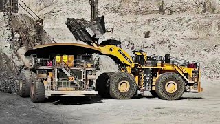 Amazing Biggest Wheel Loader Letourneau L2350 and CAT 994K Very Powerful Machine [upl. by Fleurette]