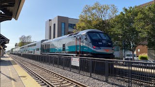 Metrolink San Bernardino Line Evening Rush Hour  Claremont Station 42022 [upl. by Ilera]