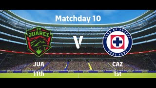 FC Juarez Vs CF Cruz Azul [upl. by Wilinski743]