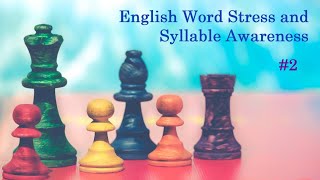 English word stress in 3syllable words pronunciation wordstress syllables [upl. by Bautista]