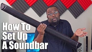 Sound Bar Setup  How To Set Up A Soundbar with HDMI ARC Optical [upl. by Anoiek657]