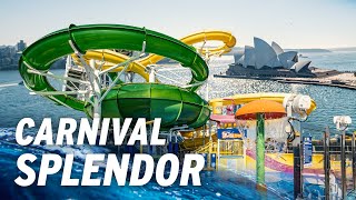 Riding Water Slides at Circular Quay Sydney  Carnival Splendor Cruise Ship [upl. by Aihceyt181]