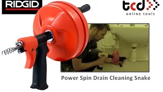 How to Unblock a Sink  Drain  Ridgid Power Spin Drain Cleaner [upl. by Brear]