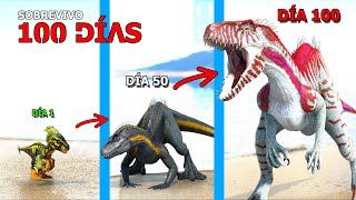 SOBREVIVO como INDORAPTOR 100 DIAS EN ARK Evoluciono en el dinosaurio super híbrido supremo de ARK [upl. by Amadas512]