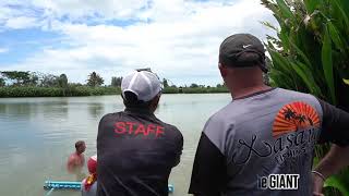 Fishing in Thailand Giant Mekong Catfish at Jurassic [upl. by Suirtimid]