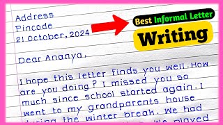 Informal Letter writing In English Informal letter writing in english class 10 [upl. by Yengac]