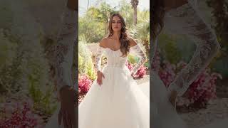 MABEL MORILEE BRIDAL GOWN STYLE 2549 PRINCESS WEDDING DRESS WITH DETACHABLE SLEEVES [upl. by Atinob]