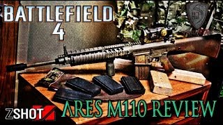 ARES M110 SNIPER RIFLE  REVIEW  ZSHOT  GUNS OF BATTLEFIELD 4 [upl. by Luapnaes]