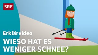 Wie wirkt sich der Klimawandel auf die Schneesaison aus – einfach erklärt  Kindervideos  SRF Kids [upl. by Brian184]