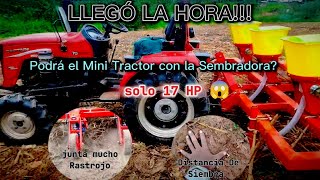 Test de Sembradora y abonadora para mini tractor  precision seeder  plantadeira de milho [upl. by Suivatna]