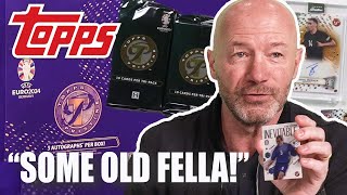 Alan Shearer Breaks Open a Box of Topps Pristine  EURO2024 [upl. by Ertnom]